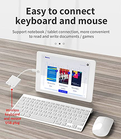 zoyuzan Compatible for iPhone Headphone Adapter 3.5mm AUX Audio Jack Charger Dongle Earphone Splitter Compatible with Lightning Male to USB Female OTG Power Charging Camera MIDI Connector for ipad