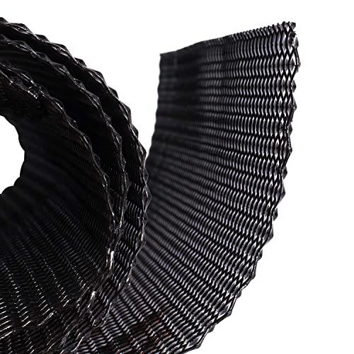 AggAuto Universal 40"x13" Car Grill Mesh 6x12mm Rhombic Hole Black | Aluminum Alloy Automotive Grille Insert Bumper, One of the Most Multifunctional Shape Grids 100x33cm - size: 6x12mm Rhombus - Black