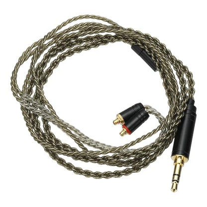 PATIKIL IEM Earphone Cable 1.2M Long Silver-Plated Gray Green (3.5mm MMCX) - color: Gray Green, size: 3.5mm
