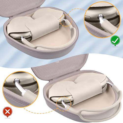 Hard Case for Apple AirPods Max 2/AirPods Max Wireless Headphones - color: SandStone Case