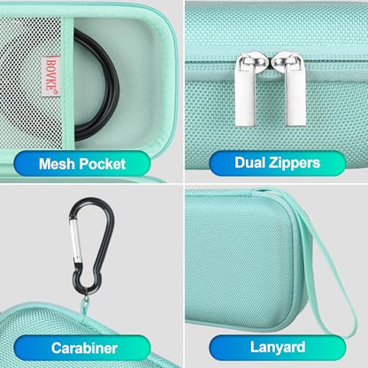 BOVKE Hard Travel Speaker Case for Bose New SoundLink Flex Speaker (2nd Gen) / Bose SoundLink Flex Bluetooth Portable Speaker, Mesh Pocket for Bose Speaker Charger, Charging Cables, Alpine Sage - color: Alpine Sage