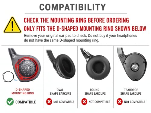 Ear Pads for Chevrolet Silverado,GMC,Honda,Acura,Chrysler Pacifica,Chrysler Town & Country,Jeep,GM Yukon,GM Suburban,Cadillac Escalade,Ford,Lincoln-Wireless Headset EarPads Headphone Cushion
