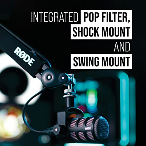 RØDE PodMic Cardioid Dynamic Broadcast Microphone — XLR Output, Requires Audio Interface (RØDECaster, AI-1, or similar). For USB Plug-and-Play, see PodMic USB. | Requires Audio Interface (RODECaster, AI-1, or similar). For USB Plug and Play, see PodMic US