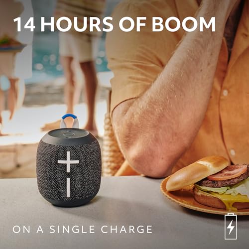 Ultimate Ears WONDERBOOM 4 Portable Waterproof Speaker - Sand | Balanced 360-degree sound and bass, dustproof, floating speaker, 131ft (40m) range - color: Sand