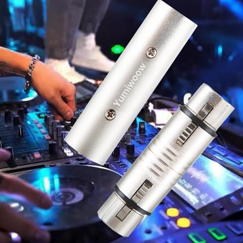 2-Pack XLR Adapter, 2 Male to Male & 2 Female to Female Couplers, Gender Changer Connector for Mixer, Microphone, Amplifier