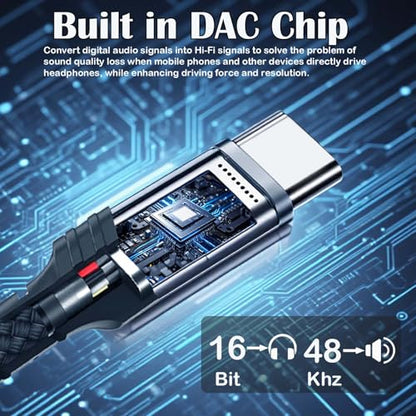 USB Type C to 3.5mm Female Headphone Jack Adapter - style: 1 Pack Adapter