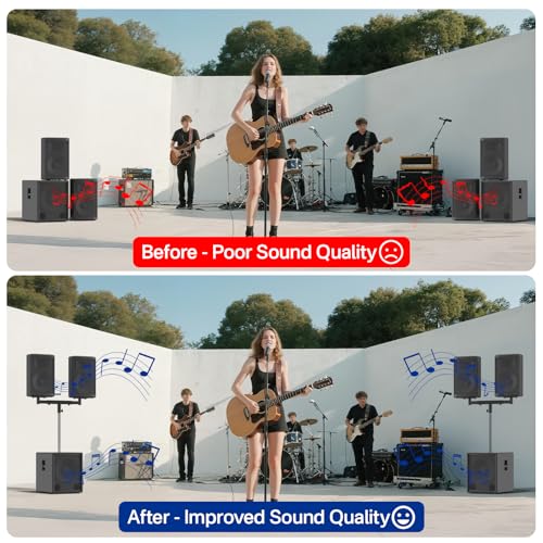 Rimous Heavy Duty Dual Fork Bracket Speaker Mount Bar Mounting Adjustable Width 13.78"- 20.47" | Fork Speaker Pole Mount Bar Adapter for PA/DJ Speakers with 35mm Pole Hole, Single