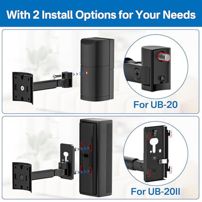 Angle Adjustable Speaker Mount for Bose Speaker Wall Mounts - Wall & Ceiling Mount for Bose UB-20 Series II, SoundTouch, CineMate, Lifestyle, Acoustimass, Cube Surround Sound Speakers Bracket, Black - color: Black