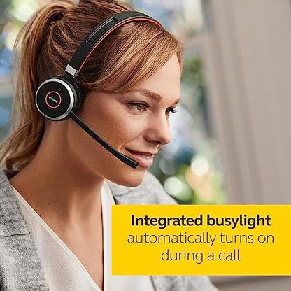 Jabra Evolve 65 MS Teams Wireless Headset, Mono – Includes Link 370 USB Adapter – Bluetooth Headset with Industry-Leading Wireless Performance, Advanced Noise-Cancelling Microphone, All Day Battery - size: Single-ear, style: Teams Certified