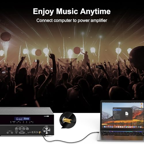 [2-Pack] 1/4" to 3.5mm Headphone Adapter, Gold-Plated Audio Converter | 6.35mm to 3.5mm Female Stereo Jack Plug for Earphone, Phone, Guitar Amp, Keyboard, Digital Piano, Speaker, Mixer