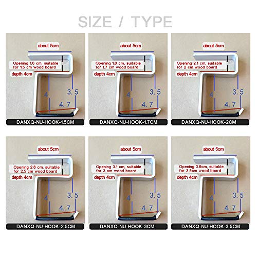 Office Computer Desk Aluminum Hook Clamp-On Desk Headphone Holder/Backpack Hook/Provides A Convenient Place to Hang Headset Or Bag (for 3CM Board)