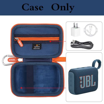 Case for JBL Go 4 / GO 5 / Go 3 Ultra Portable Speaker -Blue (Case Only) - color: Blue