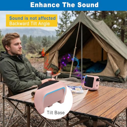 Silicone Case Cover for JBL Go 5 Portable Speaker(Pink) | Travel Carrying Protective Pouch with Attach Straps for Bike Golf Cart Scooter-TXEsign - color: Pink