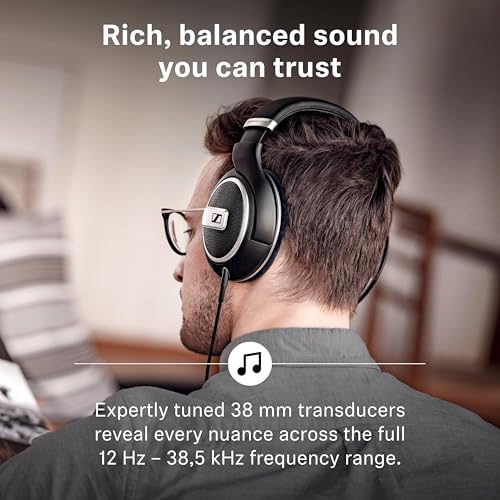 Sennheiser HD 599 SE Open-Back Wired Headphones,Comfortable Fit, Black | Premium Design, Balanced Audio, Comfortable Fit, Wired for Music - style: HD 599 SE
