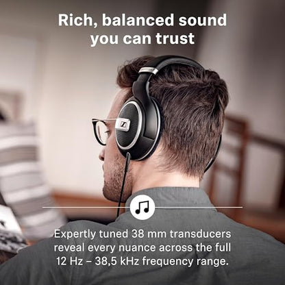 Sennheiser HD 599 SE Open-Back Wired Headphones,Comfortable Fit, Black | Premium Design, Balanced Audio, Comfortable Fit, Wired for Music - style: HD 599 SE