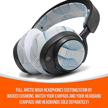 WC Side Plates for Arctis Nova Pro Wireless, Pro Wired & Nova Elite | Made by Wicked Cushions | Also fits Nova Pro Omni, 7, 7X & 7P | Ivory Tide - color: Ivory Tide