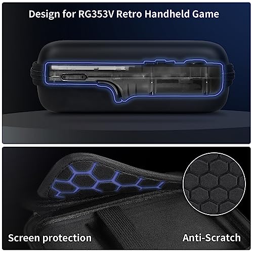 PAIYULE Travel Carrying Case for R36S RG353V RG353VS Handheld Game Console - color: Black, style: For R36s