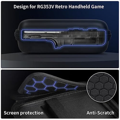 PAIYULE Travel Carrying Case for R36S RG353V RG353VS Handheld Game Console - color: Black, style: For R36s