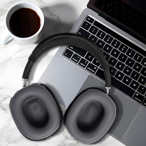 GEVO Upgraded Ear Cushions Replacement Earpads for AirPods Max 1 & 2 Headphones, Protein Leather Ear Pads Ear Covers Cups with Memory Foam and Magnet for AirPods Max 1 & 2 (Space Gray) - color: Space Gray