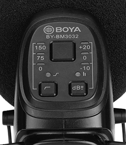 Boya BY-BM3032 Supercardioid On-Camera Shotgun Microphone with Headphone Out & Furry Windjammer for DSLR, Mirrorless & Video Cameras