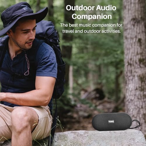 TOZO PA1 Portable Bluetooth Speaker, Powerful Stereo Sound with Deep Bass | 25H Playtime, IPX7 Waterproof for Shower, Wireless Speaker with App EQ Control, Dual Pairing for Home, Outdoor and Travel