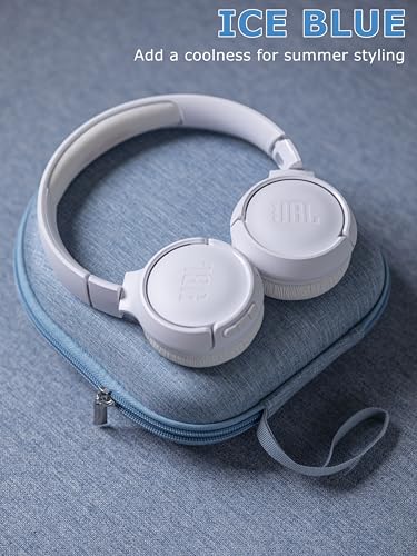 Ginsco Universal Headphone Case Compatible with JBL Tune 510BT 720BT, Sony WH-CH 720N/WH-CH520, with Bose/JBL/Soundcore Life Q20i Q30/BERIBES/TOZO/KVIDIO etc Wireless Headphones Light Blue - color: Light Blue