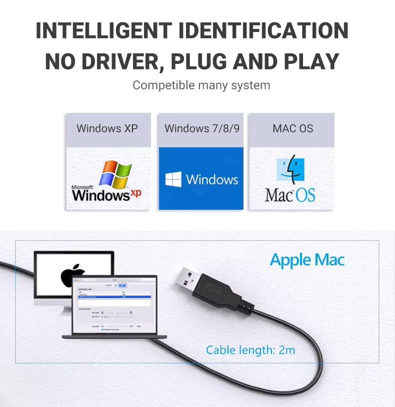 USB Microphone, Desktop Gooseneck Computer Mic with Mute Button & LED Indicator, Volume & Echo Control, Plug & Play for PC Laptop, Compatible with Zoom, Gaming, Meeting, Streaming