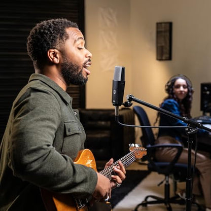 AKG C104 Professional Large Diaphragm Cardioid Condenser Microphone – XLR Studio Mic for Podcasting, Streaming, Broadcasting & Music Recording, Low Noise, High SPL, Sustainable Design - style: C104