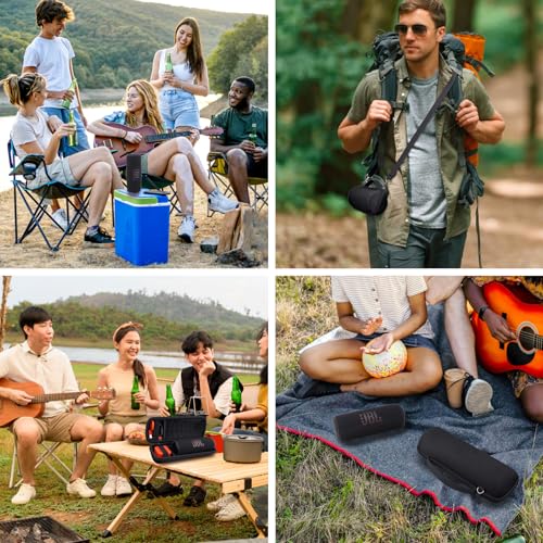 Hard Case for JBL Flip 7 Portable Wireless Bluetooth Speaker - color: Black Case
