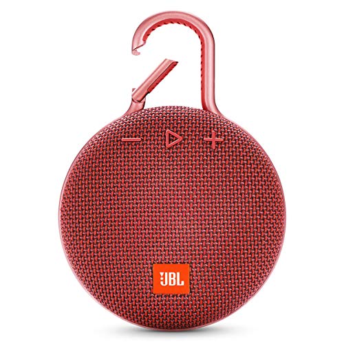 JBL Clip 3 Portable IPX7 Waterproof Wireless Bluetooth - Red (Renewed) - color: red