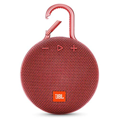 JBL Clip 3 Portable IPX7 Waterproof Wireless Bluetooth - Red (Renewed) - color: red