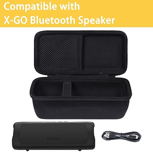 co2CREA Hard Case for BolaButty X-GO C27C Bluetooth Speaker Speaker,Black | Travel Protective Storage Bag with Mesh Pocket & Handle, Shockproof EVA Shell and Soft Lining - color: Black