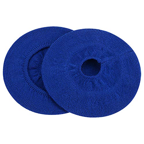 Earpads Sweater Cover Protectors with Stretchable Knit Fabric for Beats Studio 3/2 Bose QC35 25 15 Headphones and Other Headsets with 3-4 Inch Ear Cushions [ 2 Pairs ] (Blue) - color: Blue