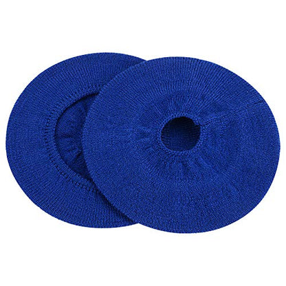 Earpads Sweater Cover Protectors with Stretchable Knit Fabric for Beats Studio 3/2 Bose QC35 25 15 Headphones and Other Headsets with 3-4 Inch Ear Cushions [ 2 Pairs ] (Blue) - color: Blue