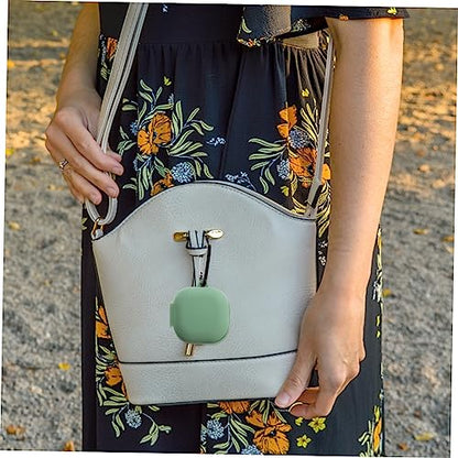 Silicone Earbud Case for Durable Protective Cover with Charging Water-Resistant Design Includes Carabiner and Bag Packaging Matcha Green - color: Green