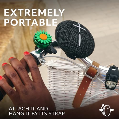 Ultimate Ears MINIROLL Waterproof Bluetooth Speaker - Gentle Black | Ultra-portable, balanced bass, IP67 dustproof, 131 ft (40 m) range - color: Black