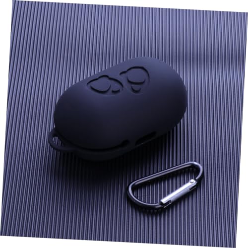 Silicone Protective Case for Wireless Earphones Shockproof and Dustproof Sleeve Compatible Full Protection for Charging Case Black