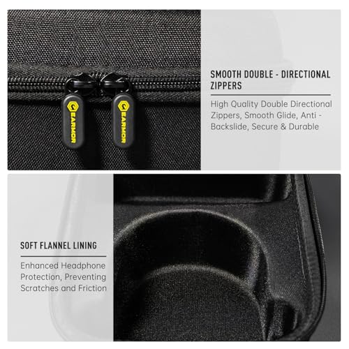 EARMOR Storage Case for Shooting Ear Protection Earmuff Glasses & Accessories, Weather-Resistant Durable Dustproof Hard EVA Carrying Storage Bag for Hunting Electronic Shooting Ear muff
