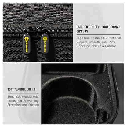 EARMOR Storage Case for Shooting Ear Protection Earmuff Glasses & Accessories, Weather-Resistant Durable Dustproof Hard EVA Carrying Storage Bag for Hunting Electronic Shooting Ear muff
