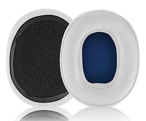 Ear Pad Repair Accessories (White/leather) for Skullcandy Crusher Wireless, Hesh 3 Wireless | Also suitable for Skullcandy Crusher360/Hesh3/Hesh ANC/Hesh Evo/Venue ANC/Crusher Evo/Crusher ANC headphones earmuffs-white - color: White/leather