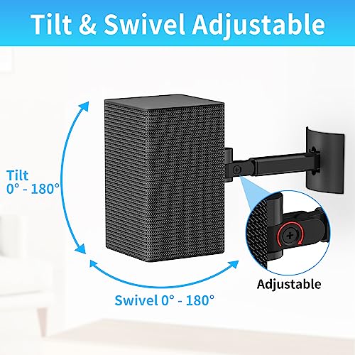 notiela Speaker Wall Mount for Samsung SWA-9200S SWA-9100S SWA-9000S SWA-8500S, Tilt and Swivel Adjustable Ceiling Speaker Mount Bracket for Samsung 9100S 9000S 8500S, 2 Pack - style: 2 Pack
