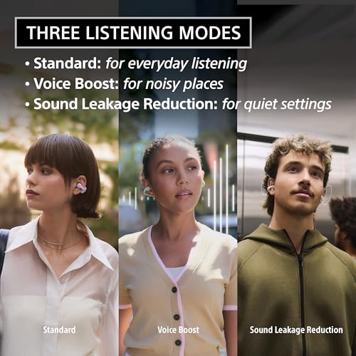 Sony LinkBuds Clip Open-Ear Truly Wireless Earbuds Clip-On Design, Greige - color: Greige
