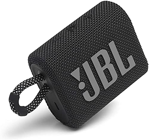 JBL - GO3 Portable Waterproof Wireless Speaker - Black (Renewed) - color: Black
