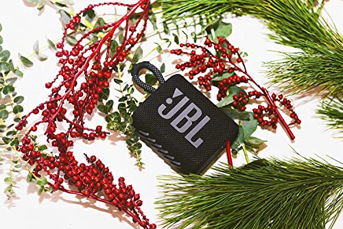 JBL Go 3 - Portable Bluetooth Speaker, Built-in Battery, Waterproof and Dustproof, Bonus Keychain LED Included - Black - color: Black