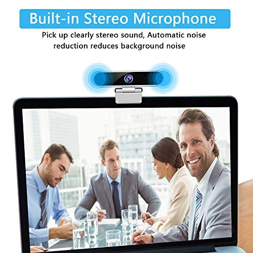 Webcam with Microphone,Camera for Computer Desktop 1080P HD Webcam,Plug and Play USB Webcam for Laptop Flexible Rotatable Clip and Tripod,Privacy Cover for Video Calling Recording Conferencing