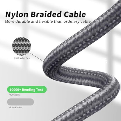 HBC13 A2DC Replacement Cable,for Audio-Technica 4 Cores High-Purity OFC Silver-Plated, Compatible with CKR100iS/CKS1100/CKS1100iS/ATH-CM2000Ti/ATH-CK2000Ti etc, 3.5mm Straight 4FT