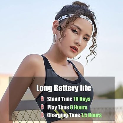 Bone Conduction Wireless Earbuds Bone Conduction Headphones Open Ear Headphones Underwater Headphones For Swimming Swimming Headphones Built-In Mic Sports Headset With 16G Memory Swimming red - color: Red