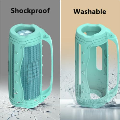Silicone Cover Case for JBL Flip 7 Portable Bluetooth Speaker - color: Teal