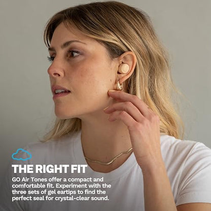 JLab Go Air Pop+ Tones True Wireless Earbuds, in Ear Headphones, Bluetooth Earphones, 35H Playtime Ear Buds, Bluetooth Earbuds with Microphone, USB-C Charging Case, Dual Connect, EQ3 Sound, (155 N) - color: G-155 N, style: Tones+
