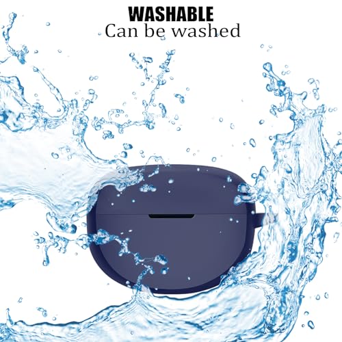 [3 in 1] TSVSXS Silicone Case Compatible with Bose Ultra Open Earbuds, Soft Protective Cover for Bose Open Ear Wireless Earbuds with Cleaning Kit Keychain - color: Blue